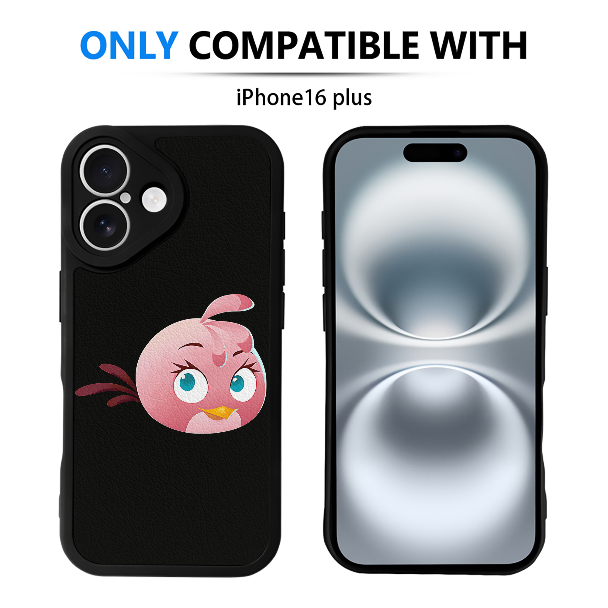 （画像用） Angry Birds アングリーバード 【iPhone 16シリーズ対応】シリコンスマホケース（レザー調） 材質：シリコン